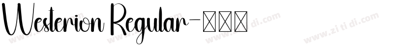 Westerion Regular字体转换